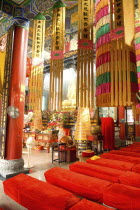 Arhat Temple interior of main hall. The temple was built 1000 years ago and much of it survived the Cultural RevolutionAsia Asian Chinese Chungkuo Jhonggu Zhonggu Religious