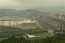 The Three Gorges Dam at Sandouping Asia Asian Chinese Chungkuo Jhonggu Zhonggu 3