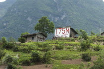 Farm on the banks of the Daning River that will be submerged when the Three Gorges Dam project has been completed in 2009 - water wiil be raised to 175 metres above sea levelAsia Asian Chinese Chungk...