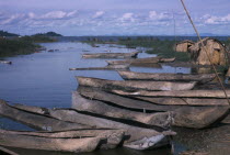 Yav boats on Lake Chilwa. African Eastern Africa Malawian Scenic