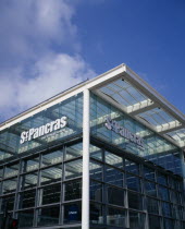 St Pancras International exterior showing new security sealed terminal for Eurostar trains to continental Europe. European Great Britain Londres Northern Europe UK United Kingdom British Isles