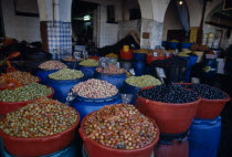 Olive souk.African al-Magrib Market Moroccan North Africa