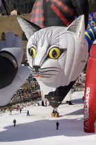 Special Shape Balloon in shape of cats head.European Schweiz Suisse Svizzera Swiss Western Europe Winter Snow Festivals International Balloon Festival Guangzhou