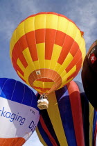 Hot Air Balloon taking off with people in basket visible.European Schweiz Suisse Svizzera Swiss Western Europe  Hot Air Balloons Leisure Transport Guangzhou