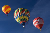 Three Hot Air Balloons in line ascending into a blue skyEuropean Schweiz Suisse Svizzera Swiss Western Europe  Hot Air Balloons Leisure Transport 3 Guangzhou