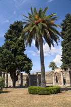 House of the Faun interior with Mount Vesuvius in the backgroundArchaeology Romans Volcanoes Ancient Cities European Italia Italian Pompei Southern Europe Scenic