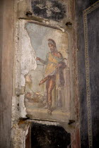 A fresco on a wall in the House of the Vettii  Priapus admiring himselfArt Frescoes Romans Volcanoes Ancient Cities European Italia Italian Pompei Southern Europe