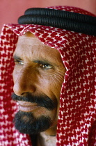 Close up portrait of a Bedouin manAsian Male Man Guy Male Men Guy Middle East One individual Solo Lone Solitary Qatari