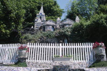 Les Vauxbelets. The Little Chapel. Modelled on the shrine at Lourdes. Built almost entirely of china and fragments of sea shells.Asia Chinese Chungkuo European History Jhonggu Northern Europe Religi...