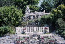 Les Vauxbelets. The Little Chapel. Modelled on the shrine at Lourdes. Built almost entirely of china and fragments of sea shells.Asia Chinese Chungkuo History Jhonggu Northern Europe Religion Zhonggu