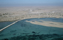 Coastal town with the desert beyondMiddle East Qatari