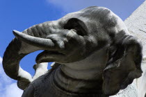 Bernini marble elephant in the Obelisk of Santa Maria sopra Minerva in the Piazza della MinervaEuropean Italia Italian Roma Southern Europe Gray History Religion Religious