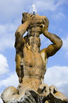 The Fontana del Tritone or Triton Fountain by Bernini in Piazza BarberiniEuropean Italia Italian Roma Southern Europe History