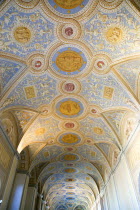 Vatican City Museums The highly decorated ceiling of the Room of The Busts in the Belvedere PalaceEuropean Italia Italian Roma Southern Europe Catholic Principality Citta del Vaticano History Learnin...
