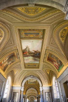 Vatican City Museums The highly decorated ceiling of the Gallery of the CandelabraEuropean Italia Italian Roma Southern Europe Catholic Principality Citta del Vaticano History Learning Lessons Papal...