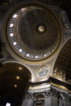 Vatican City The Basilica of St Peter The Dome by MichelangeloEuropean Italia Italian Roma Southern Europe Catholic Principality Citta del Vaticano Papal Religion Religious
