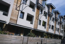 Modern apartment complex in City Point  a redevelopment of a brown field site next to the main train station.FlatsEuropeanGreat Britain UK United Kingdom British Isles Flat Northern Europe