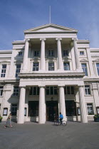 Town Hall entrance and facade.European  cream colour Color Great Britain UK United Kingdom British Isles Northern Europe