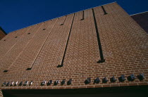 Pallant House Gallery. Angled view of exterior sign above main entrance on the modern extension.European Great Britain UK United Kingdom British Isles Northern Europe