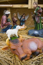 Outdoor Nativity scene beside the road at Christmas on Canouan Island in The GrenadinesCultural Cultures Immature Kids Order Fellowship Guild Club Religious West Indies Xmas Christmas Religion Young...