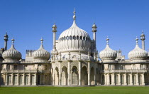 The onion shaped domes of the 19th Century Pavilion designed in the Indo- Saracenic style by John Nash commissioned by George Prince of Wales later to become King George IVEuropean Great Britain Hist...