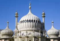 The onion shaped domes of the 19th Century Pavilion designed in the Indo- Saracenic style by John Nash commissioned by George Prince of Wales later to become King George IVEuropean Great Britain Hist...