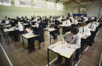 Students sitting O Levels. GCSEEuropean Immature Kids Learning Lessons Teaching