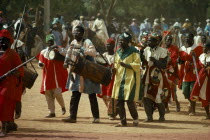 Musicians in procession for Salah Day.African Nigerian Western Africa