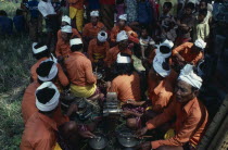 Gamelan orchestra playing at cremation ceremony.Percussion InstrumentDrumsAsian Southeast Asia Southern