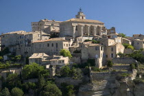 Gordes.  Hilltop village with sixteenth century chateau and church.16th c. castle European French Western Europe Castillo Castello Scenic Castle Castello Castle Castillo