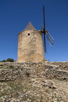St-Saturnin-les Apt.  Seventeenth Century windmill in the village. 17th c. European French Western Europe