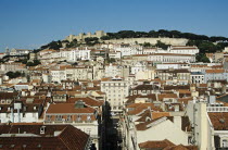 Overlooking the city and Saint Georges Castle from Elevator Santa Justa European TravelTourismHolidayVacationExploreSightseeingTouristAttractionTourDestinationTripJourneyDaytripSaintSt...