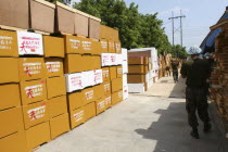 Tsunami. Hundereds of coffins waiting to be used inside the temple Wat Yan Yao temple  the main morgue where DNA samples are taken from the bodies and wait identifecation  100kms north of Phuket  on t...