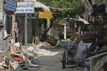 Phi Phi on the 11th day after the tsunami hit  shattered shops restuarants and hotels litter the island. On the 6th Jan.Asian Ecology Entorno Environmental Environnement Green Issues Southern Prathet...