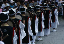 Child drummers at Kaseda Samurai Festival.Asia Asian Nihon Nippon Children Japanese Kids