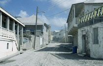 Montserrat, Plymouth, Housing covered in layer of volcanic ash after 1997 eruption.
