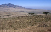 Landscape around the Ngorongoro Crater.African Eastern Africa Northern Scenic Tanzanian