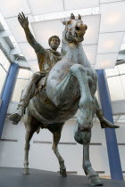 The Palazzo dei Conservatori part of the Capitoline Museum with the gilded bronze equestrian statue of Marcus AureliusEuropean Italia Italian Roma Southern Europe Gray History Learning Lessons One in...