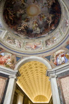Vatican City Museum Painted dome and ceiling detailEuropean Italia Italian Roma Southern Europe Catholic Principality Citta del Vaticano Learning Lessons Papal Teaching Christian