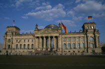 The Reichstag  seat of the German Parliament   exterior designed by Paul Wallot 1884-1894 with glass dome by Sir Norman Foster added during later reconstruction.neo-renaissanceBundestagDem Deutsche...