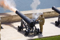 Firing of the noon day gun  at the Saluting Battery  Upper Barracca GardensTravelTourismHolidayVacationExploreRecreationLeisureSightseeingTouristAttractionTourDestinationTripJourneyDayt...