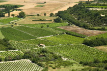 Rural landscape with patchwork of fields of crops below GordesEuropean French Western Europe Agriculture Farm Scenic Farming Agraian Agricultural Growing Husbandry  Land Producing Raising