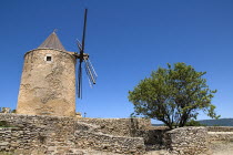 St-Saturnin-les Apt.  Seventeenth Century windmill in the village. 17th c. European French Western Europe Farming Agraian Agricultural Growing Husbandry  Land Producing Raising History