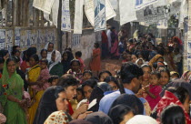 Crowd of women waiting to vote in local elections.Dacca Asia Asian Bangladeshi Female Woman Girl Lady Dacca Asia Asian Bangladeshi Female Woman Girl Lady