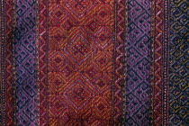 Detail of red and purple woven murang pinon or loin cloth.Asia Asian Bangladeshi Dacca  Asia Asian Bangladeshi Dacca