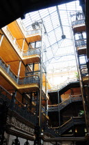 Interior of Bradbury Building  used as a set for the Blade Runner movie.Downtown American Destination Destinations North America Northern United States of America The Golden State