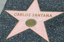Carlos Santana Star detail  Hollywood Walk of FameAmerican Destination Destinations North America Northern United States of America Gray LA Performance The Golden State
