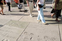 Footprints at Manns Chinese Theatre  Hollywood. Grauman.American Asian Destination Destinations North America Northern Theater United States of America Gray Holidaymakers LA Performance The Golden St...