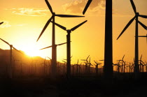 Windmills  San Gorgonio Pass  Palm Springs. Wind turbine electricity generators.JTPS American Destination Destinations North America Northern United States of America Ecology Entorno Environmental En...