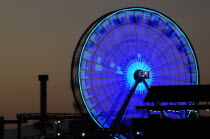 Ferris wheel on the pier shilhoutted at night  Santa MonicaSanta Monica American Destination Destinations Nite North America Northern United States of America LA The Golden State